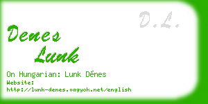 denes lunk business card